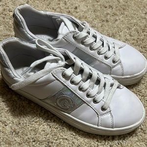 GBG W white and silver sneaker Size 6.5